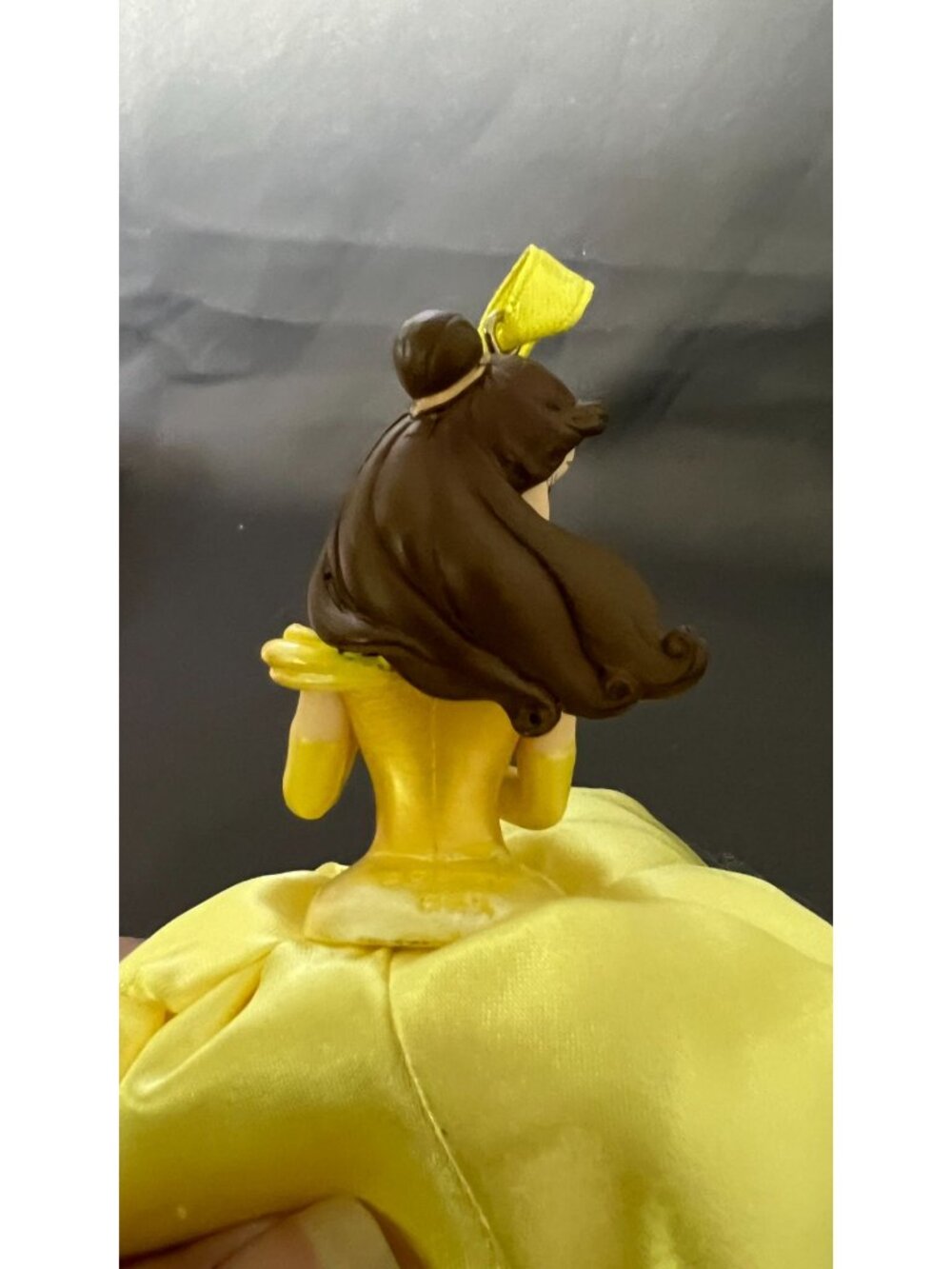 Disney Belle Yellow Gown Christmas Ornament Rose Details Satin & Tulle - Picture 4 of 5